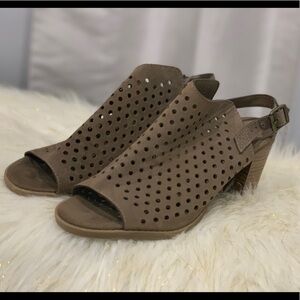 Sonoma brown cagey shoes size 9M slingbacks block heel